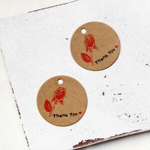 Set of 10 gift tags ~ Thank you | Paper tags | Wedding | Engagement | Birthday