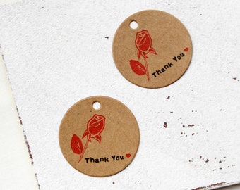 Set of 10 gift tags ~ Thank you | Paper tags | wedding | Engagement | Birthday