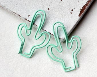 Set of 2 paper clips ~ Cactus | Gift idea