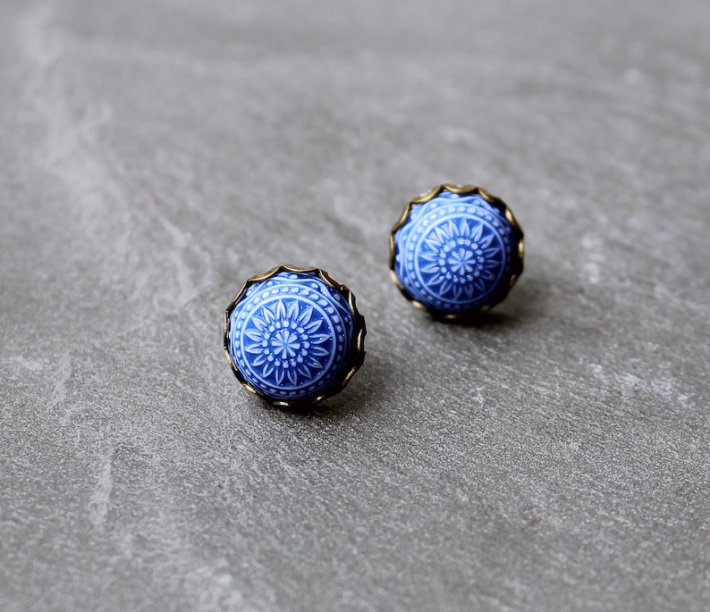 Mosaic \u2022 Earrings bronze colored gift gift idea woman/'s girlfriend/'s birthday Christmas