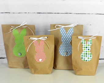 Set of 4 gift bags ~ Easter | Bags bunny | Gift wrapping