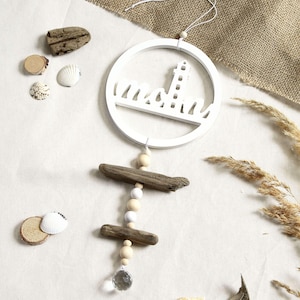 Maritime suncatcher &quot;Moin&quot; – Suncatcher with crystal & driftwood | Hanging window decoration for summer | Gift idea for women