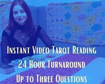 Instant Video Tarot Reading --  24 Hour Turnaround --Up to Three Questions