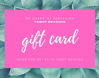 Cadeaubon voor tarotlezen, 5 pond