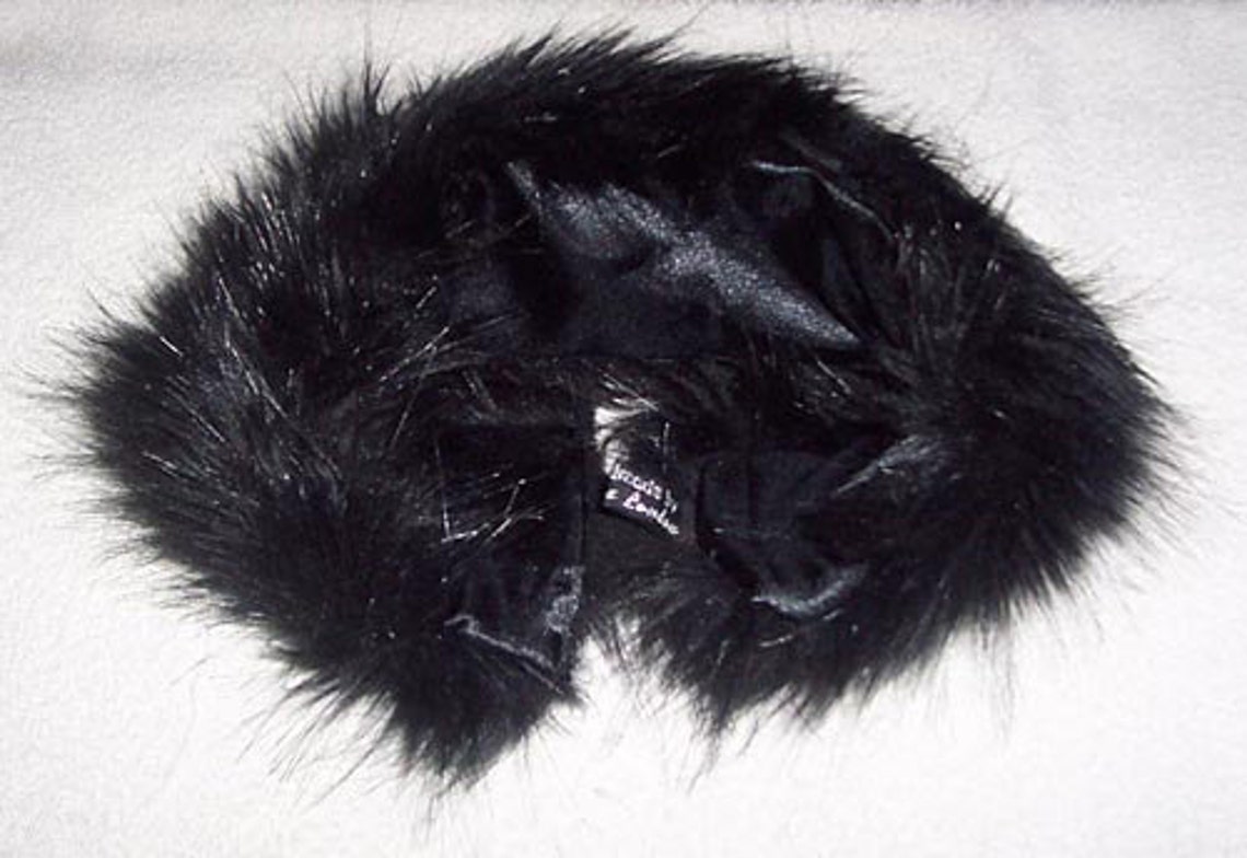 Black Fur Headband Made in Luxurious 60mm Faux Fur - Etsy