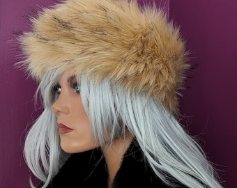 Vintage Real Fox Fur Hat with Jewelry Accents Vintage Fox Fur Hat Tam 22 1/4 main image 3