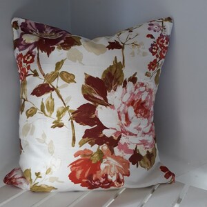 Pink Floral Handsewn Cushion/Pillow Cover
