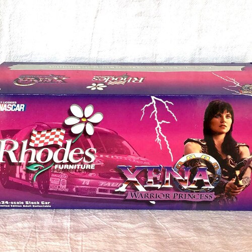NASCAR Rhodes Furniture Xena Warrior Princess 1:24 Scale Stock Car limited edition Patty Moise #14 1998’ Ford shops Taurus 1 in 2,500 worldwide
