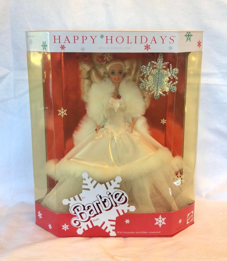 Vintage Mattel 1989 Happy Holidays Barbie Doll80s Happy - Etsy
