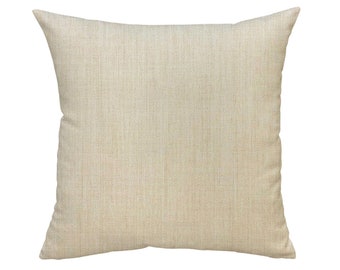 Outdoor oatmeal pillowcases made with Sunbrella Canvas flax fabric - By Renaissance Cushions