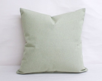 Outdoor green pillowcase made with Sunbrella Heritage Moss fabric - By Renaissance Cushions