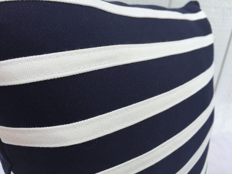 Outdoor Navy Blue Striped Pillows Sunbrella Pillows for Boat - Etsy