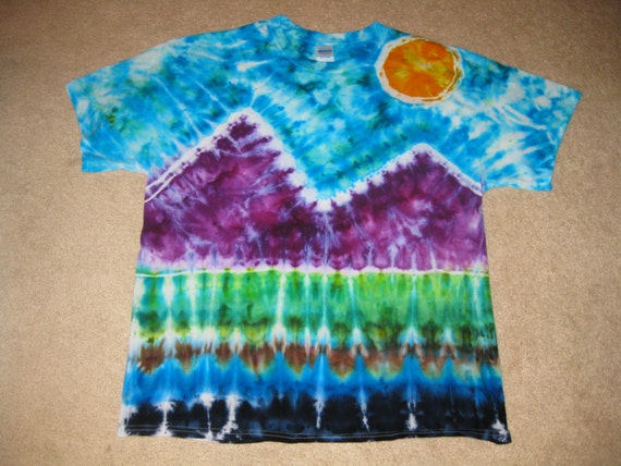 mountain shirt tie dye t-shirt nature shirt wanderlust | Etsy