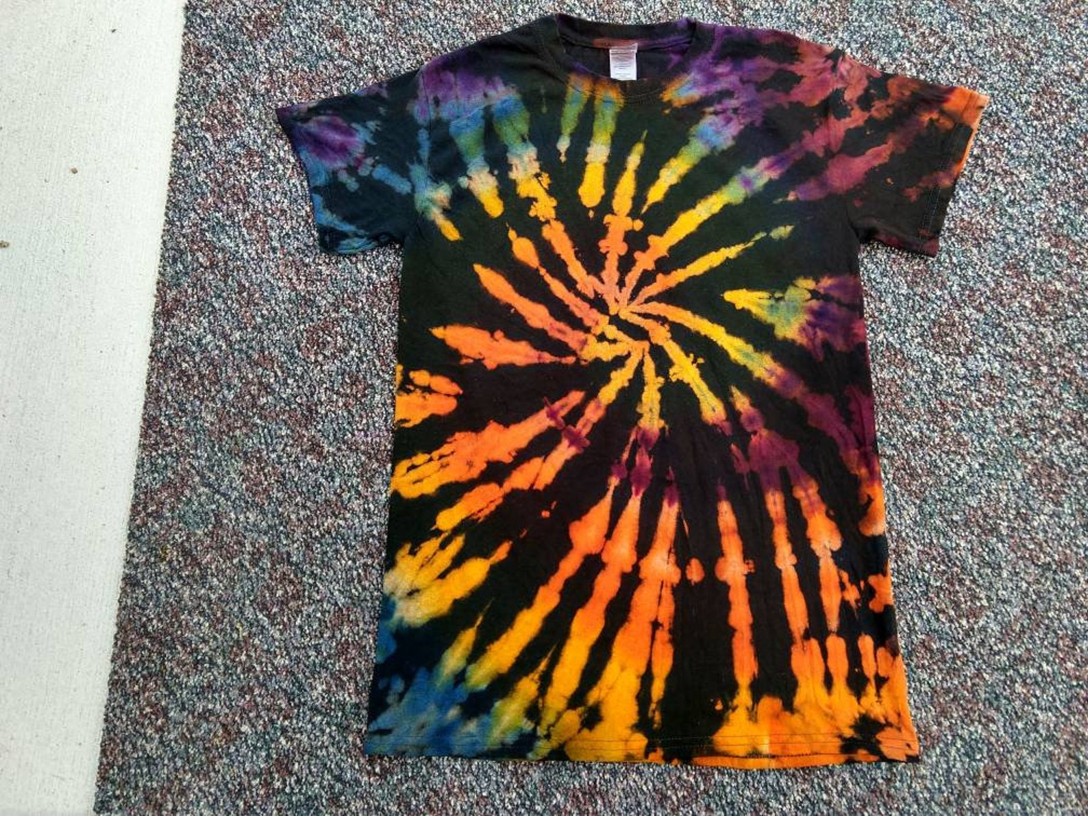 Hand Dyed Bleach Dye Reverse Tie Dye Psychedelic Shirt Etsy