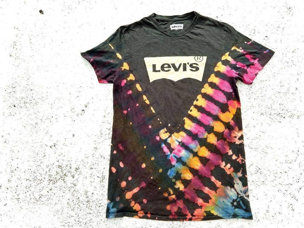 Levi's Shirt Reverse Tie Dye Bleach Dye 