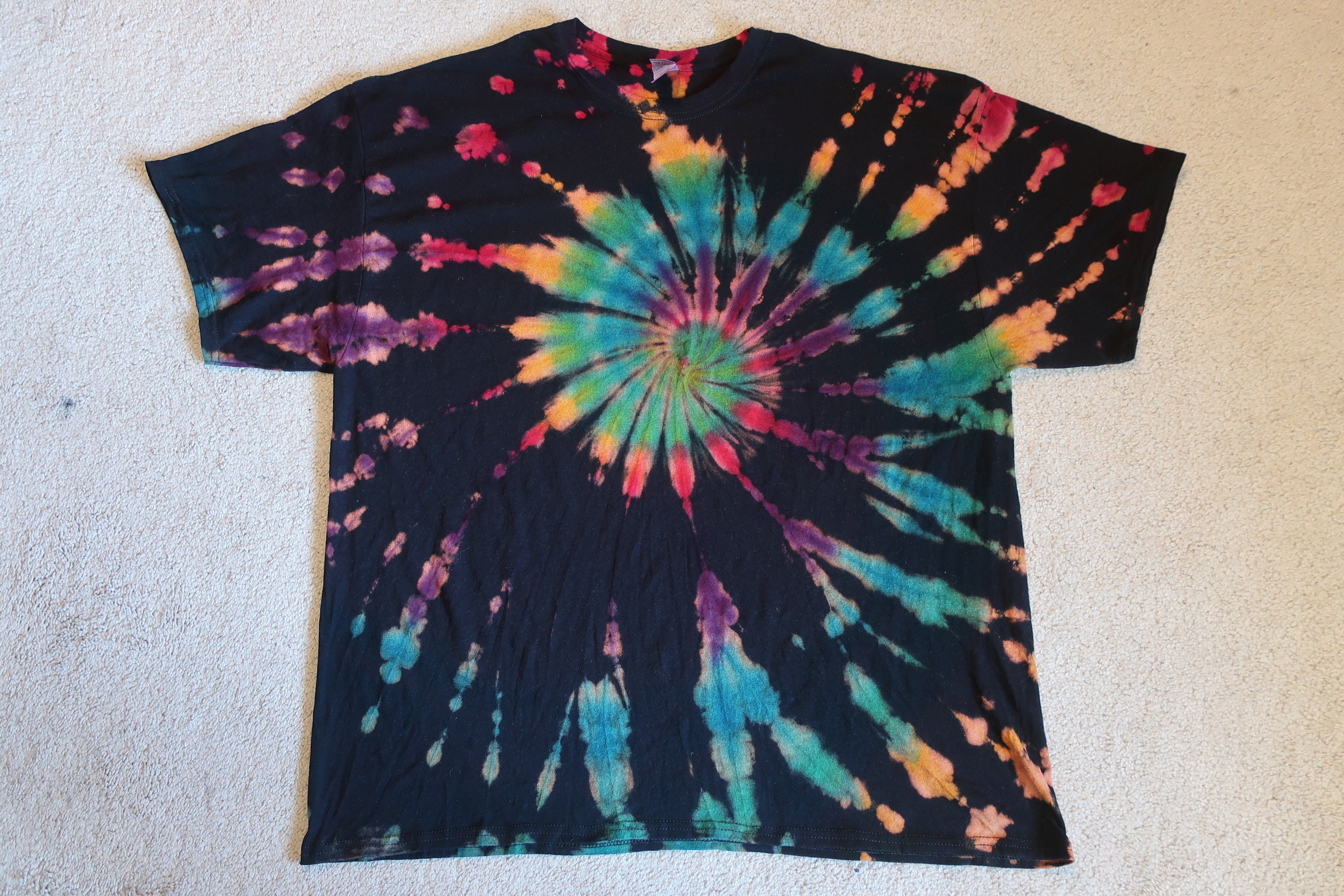 Bleach dye hand dyed reverse tie dye galaxy shirt Etsy