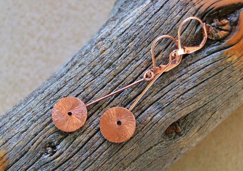 Boho copper earrings artisan jewelry christmas gifts for image 0