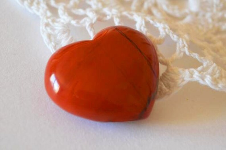 Red jasper heart stocking stuffers for her stones for image 0