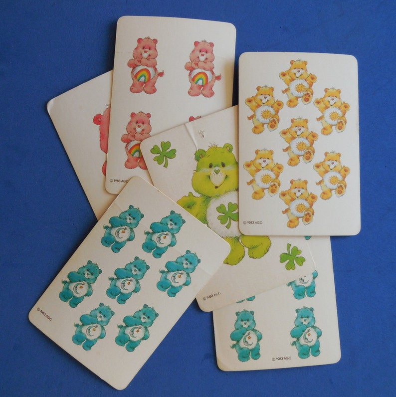 1983 Care Bears Childrens Card Game How Many Bears Etsy