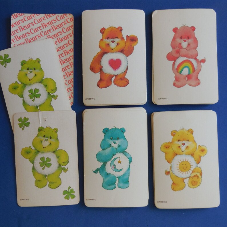 1983 Care Bears Childrens Card Game How Many Bears Etsy