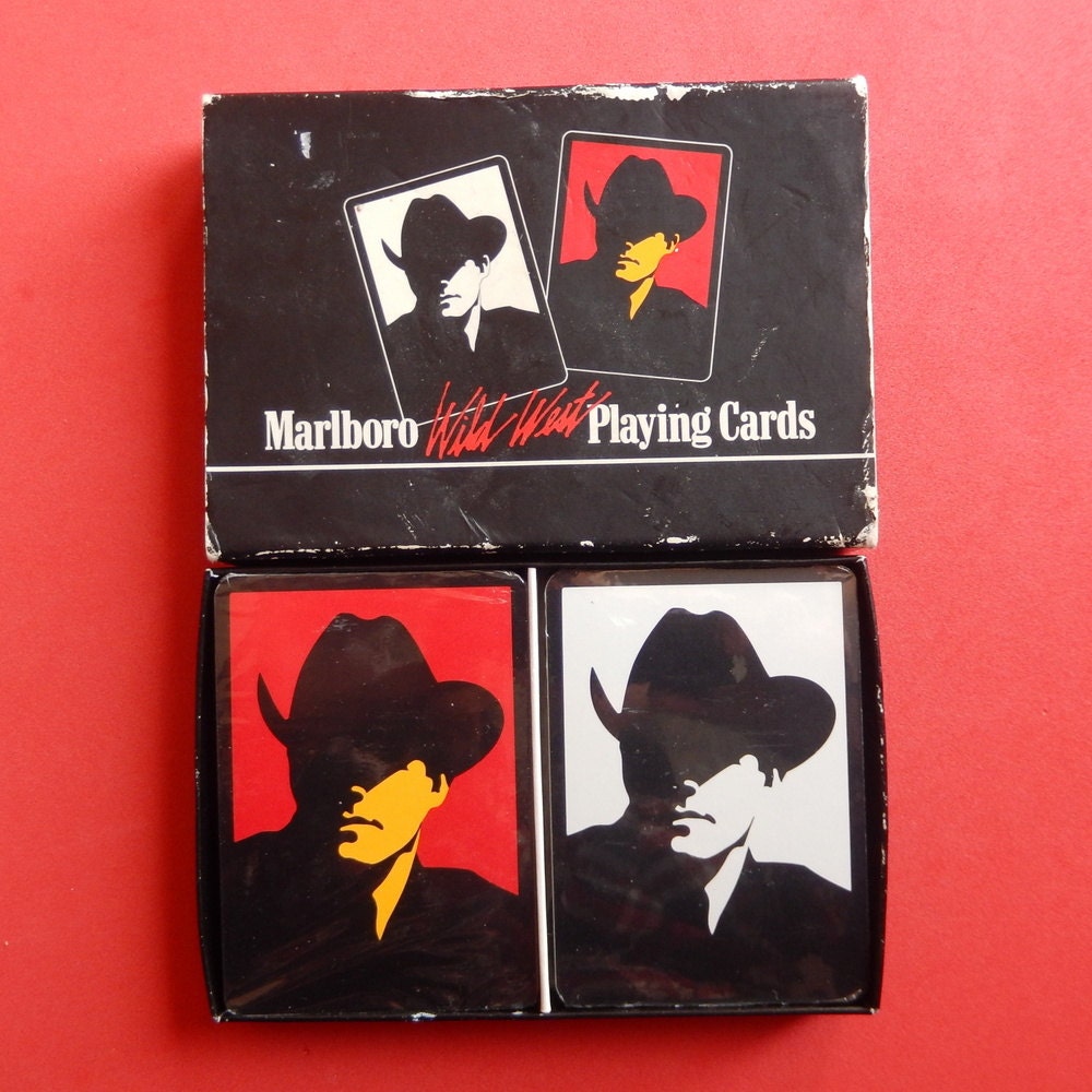 1991 Marlboro Wild West Playing Cards Wide Poker Cards Etsy