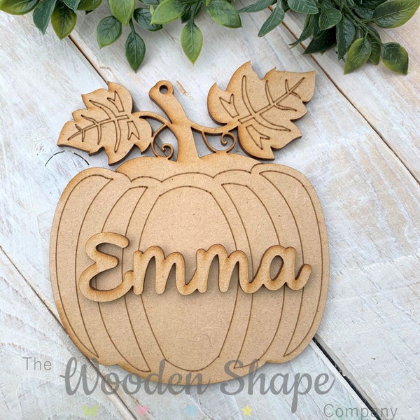 Personalised Halloween Tree Decoration Craft Kit MDF Halloween Decoration Personalised with Name Pumpkin