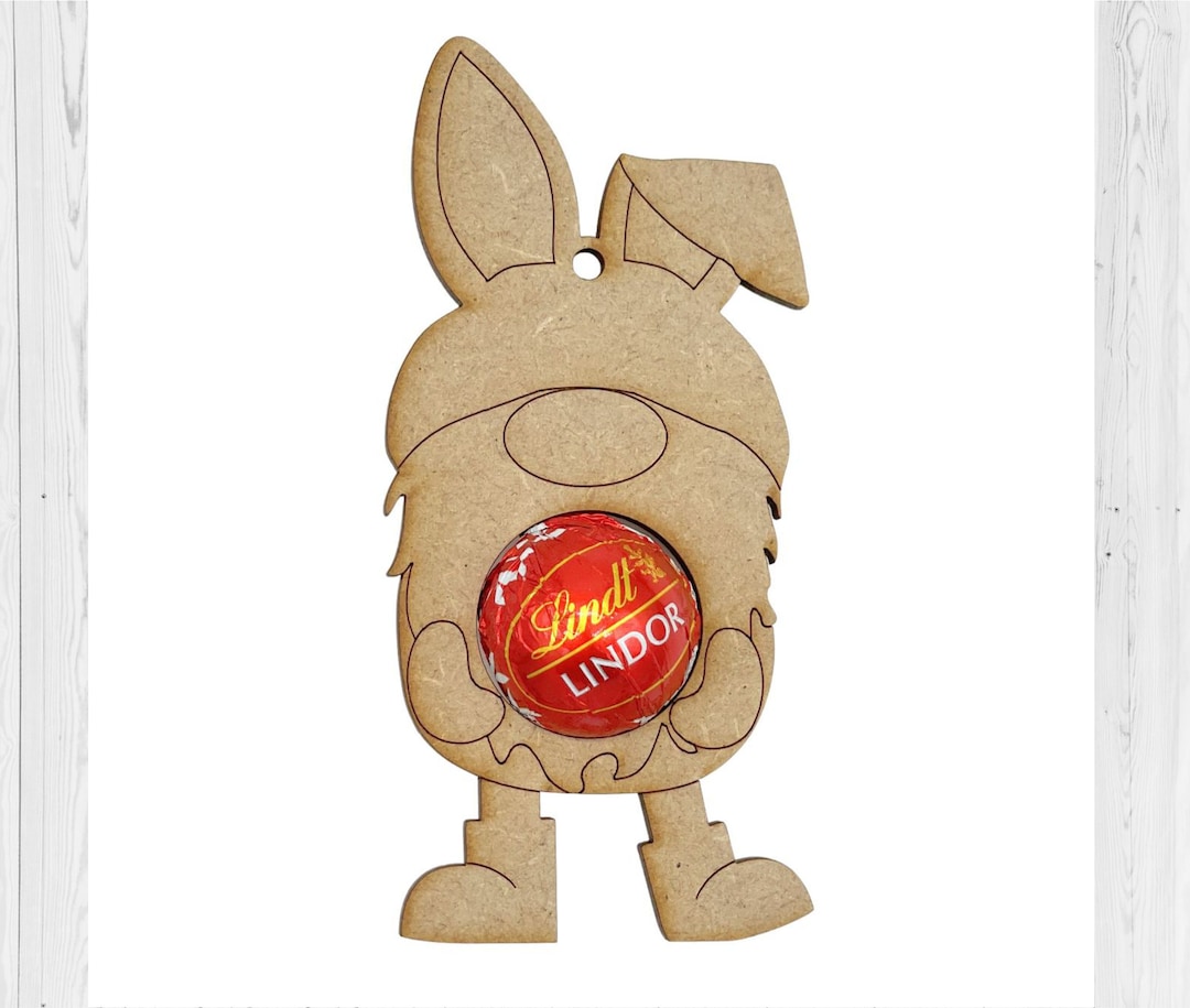 MDF Easter Lindt Chocolate Holder Wood Craft Blank Shape Lindt