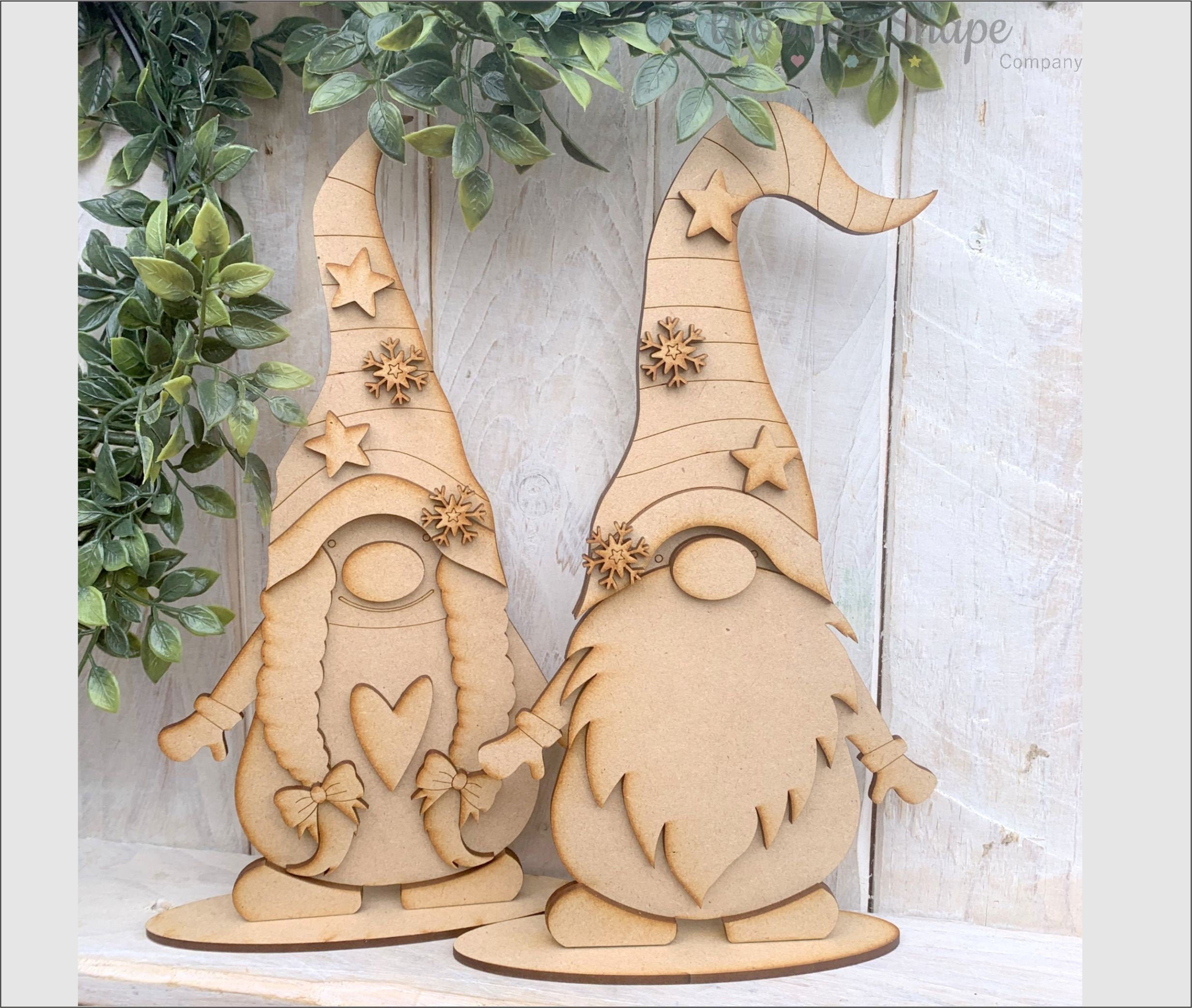 MDF Laser Cut Freestanding 25cm Nordic Gnome Christmas Gnome Etsy