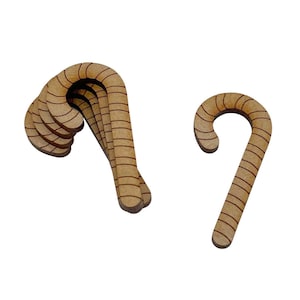 5 Pack MDF Wooden Fairy Door Accessories Fairy Christmas Candy Canes