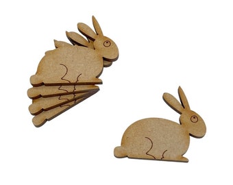 5 Pack MDF Wooden Fairy Door Accessories Fairy Garden Bunny