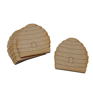 5 Pack MDF Wooden Fairy Door Accessories Beehive Round