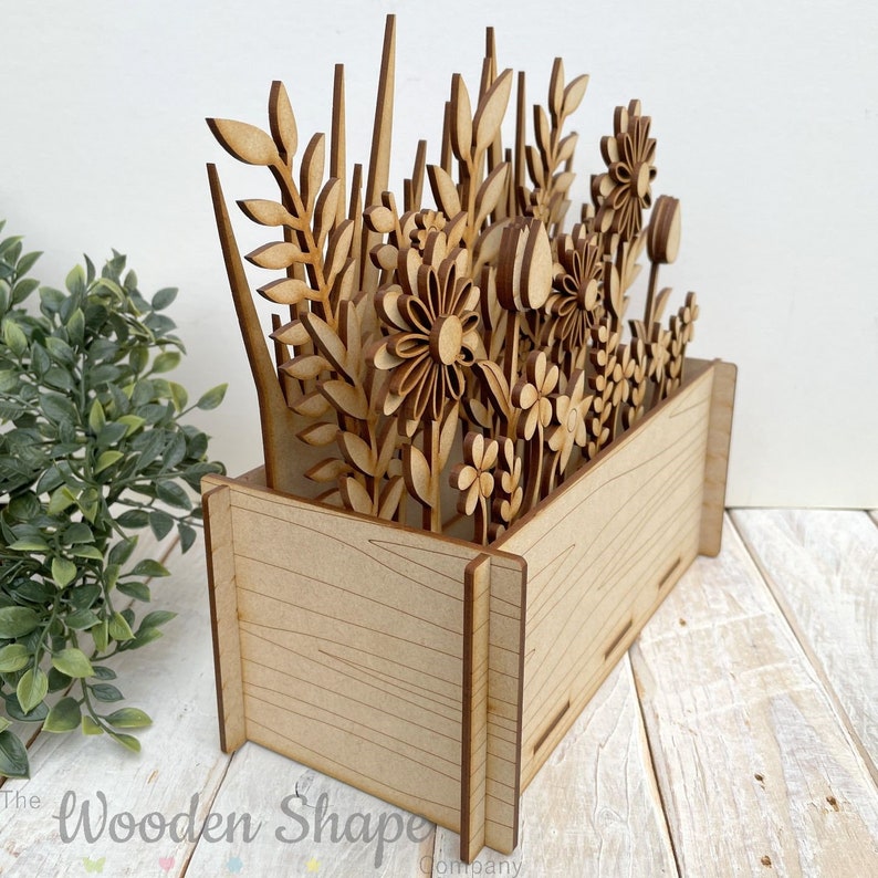 DIY 3D Layered MDF Flower Pot Make Your Own Flower Pot Etsy