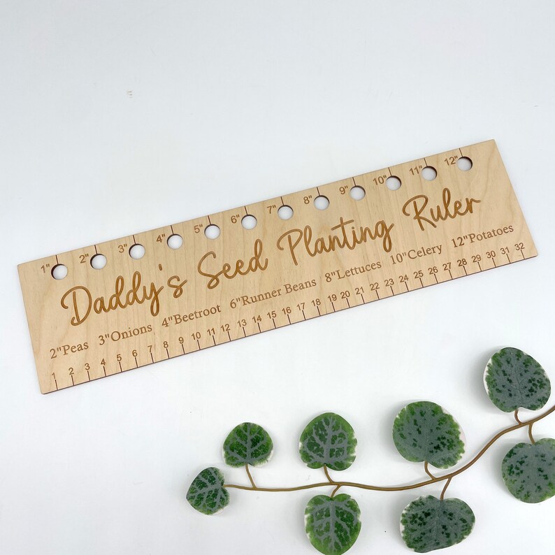 Onion Ruler Wooden Seed & Plant Ruler | Personalised Gardener Allotment Gift ...