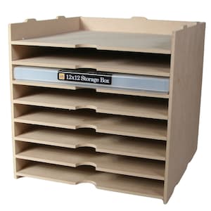 Storage Unit 8 Shelf for 12x12 Plastic Storage Containers Stackable, fits inside IKEA KALLAX