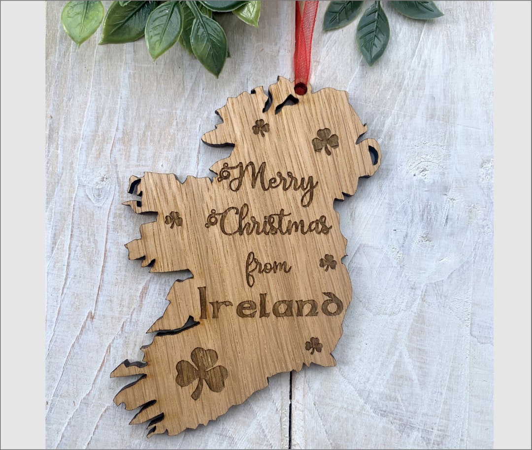 Personalised Christmas Decoration 2020 Oak Bauble Ireland Etsy New