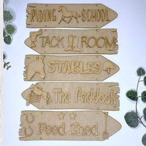 Blank Craft Kit Lasergesneden houten MDF-richtingsteken Themakamer Decorbord Paardrijden Themakamerbord PAARDRIJDEN