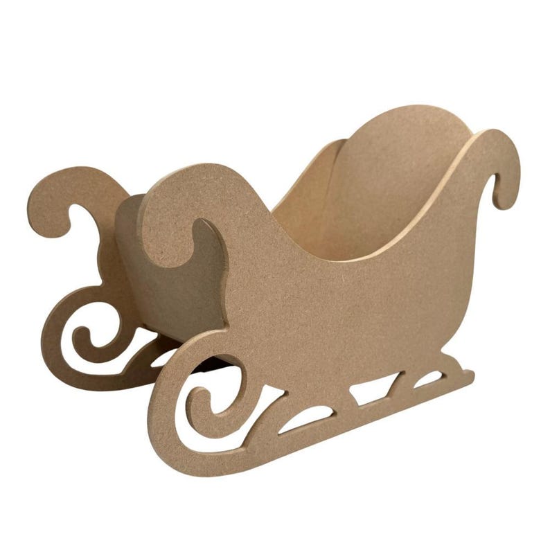 DIY Wooden Sleigh Craft Kit (6mm MDF) Build Your Own Christmas Sleigh ...