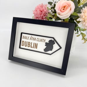 Irish Road Sign Frame, Irish Town, Landmark, Irish Direction Arrow, Made in Ireland, Irish Home Gift