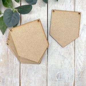 10 Pack MDF Laser Cut Bunting Assorted Designs to Choose from Make Your Own Wooden Bunting