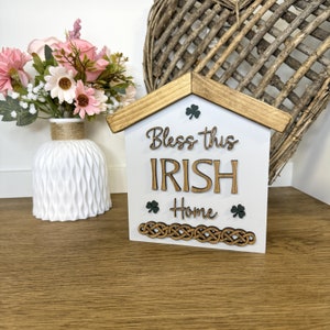 Bless This Irish Home Sign | Gift from Ireland | Irish Family Home Plaque