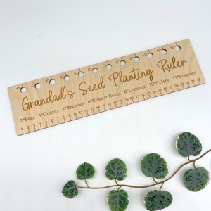 Onion Ruler Wooden Seed & Plant Ruler | Personalised Gardener Allotment Gift ...