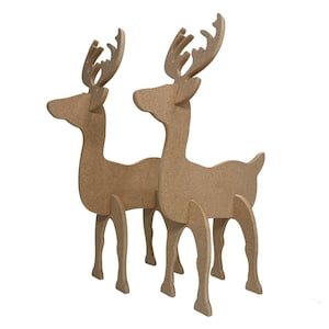 DIY Wooden Reindeer Craft Kit (6mm MDF) Build Your Own Christmas Reindeer - Christmas Props, Christmas Decorations