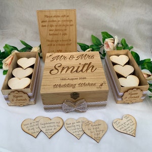 Wedding Guest Book Alternative Drop in Wish Box Wishes Wood Rustic Vintage Wedding