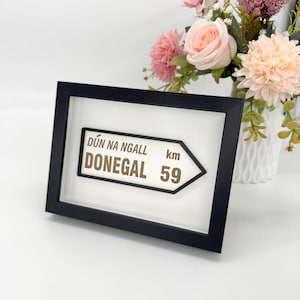 Personalised Irish Road Sign Frame, Irish Town, Landmark, Irish Direction Arrow, Made in Ireland, Irish Home Gift