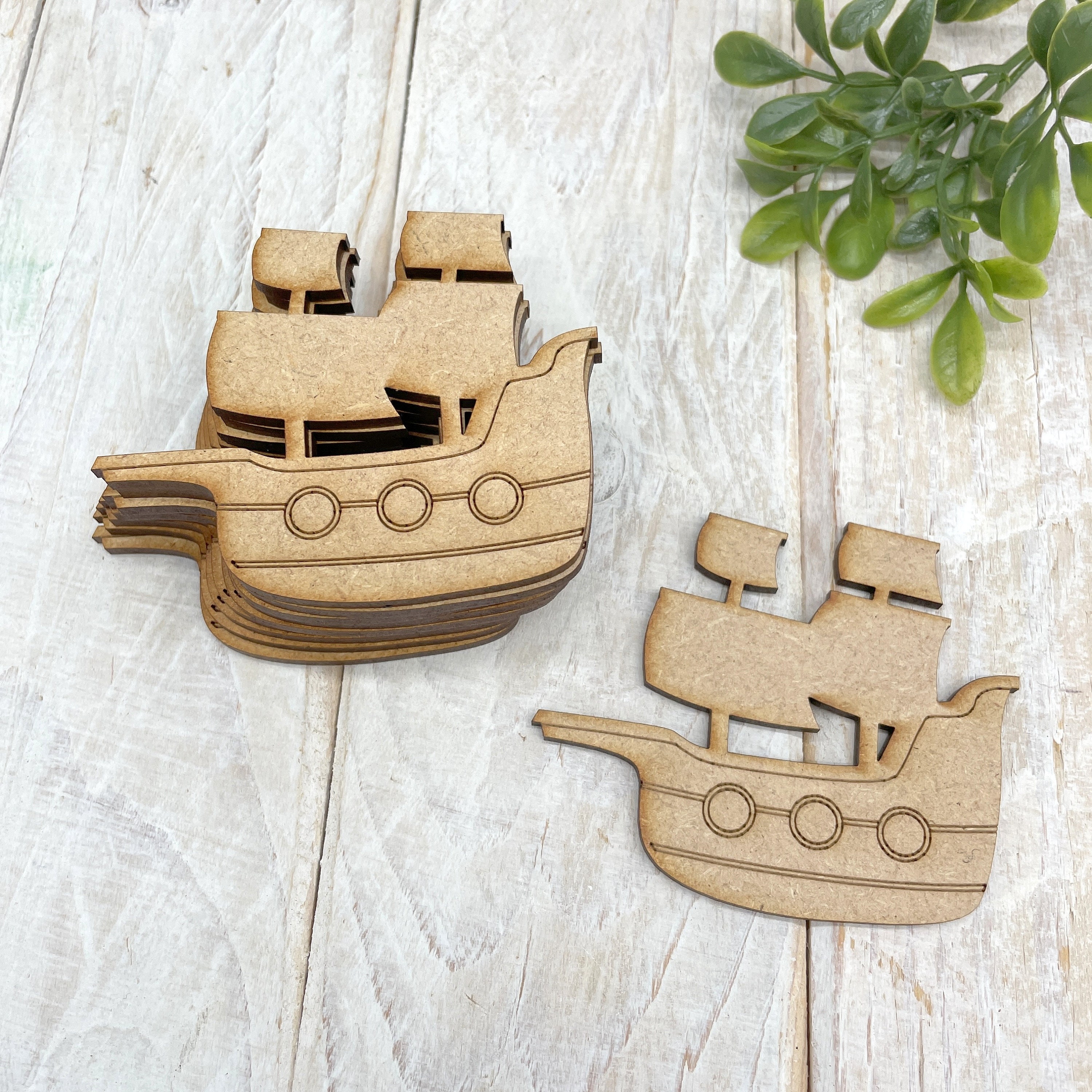 Model Mdf Ship Fairytale MDF Embellishments Craft Shape, Wood Blank DIY Decoration ...