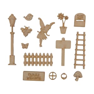 MDF Wooden Fairy Door Accessories Fairy Garden Fairy Accessory Pack Deluxe