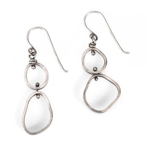Cairn Earrings - Sterling Silver Geometric Dangle Earrings