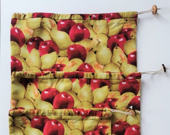 Set Of Apples And Pears Produce Bags