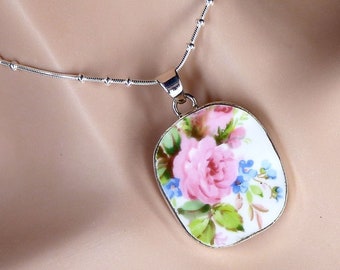 Porcelain DARLING SMITHEREENS PENDANT #3 SilverSari YPG1594