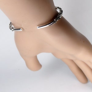 Solid Sterling Silver GARLAND CUFF Bangle SILVERSARI YBS1055 image 6